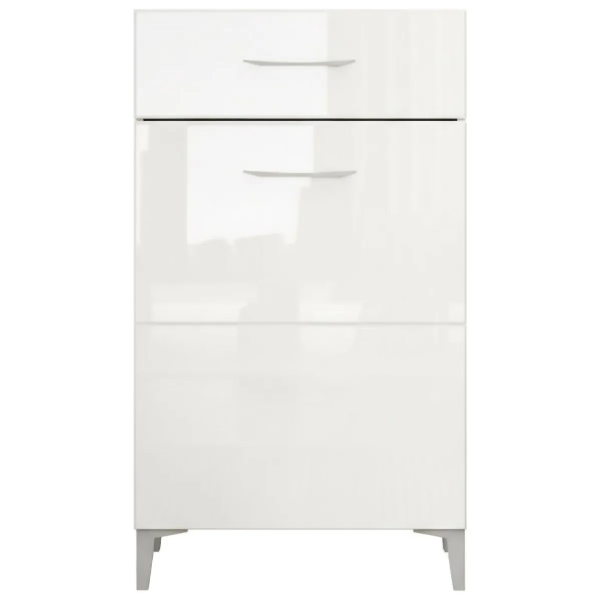 Mobili Da Ingresso > Dmora Mobile da Ingresso 2 Ripiani un Cassetto 58x35x104.5h cm, Un'anta - Ossona Bianco