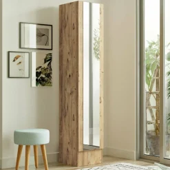 Mobili Da Ingresso > Dmora Mobile da ingresso colonna quercia 35x180h cm - Jacques Marrone Quercia