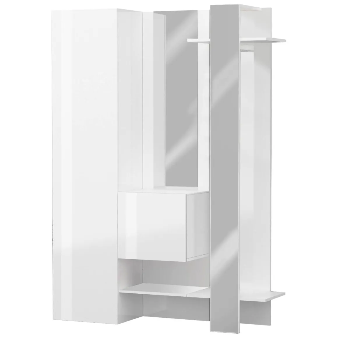 Mobile da ingresso da parete 2 ante bianco 140x190h cm - Arabelle