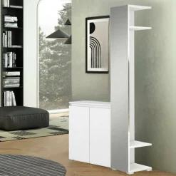 Ingresso > Dmora Mobile da ingresso Fornace, 35x37h195 cm, Olmo Marrone Olmo
