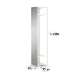 Ingresso > Dmora Mobile da ingresso Fornace, 35x37h195 cm, Olmo Marrone Olmo
