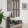 Ingresso > Dmora Mobile da ingresso Garolfo, 100x25h180 cm, Bianco e Betulla