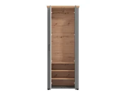 Mobili Da Ingresso > Dmora Mobile da Ingresso Grigio Marrone Rovere un Cassetto 2 Ripiani 60.5x41x105h cm, Un'anta - Rogeno Marrone, Grigio Rovere
