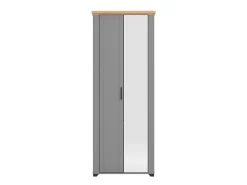 Mobili Da Ingresso > Dmora Mobile da Ingresso Grigio Marrone Rovere un Cassetto 2 Ripiani 60.5x41x105h cm, Un'anta - Rogeno Marrone, Grigio Rovere