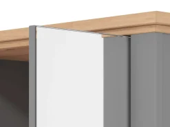 Mobili Da Ingresso > Dmora Mobile da Ingresso Grigio Marrone Rovere un Cassetto 2 Ripiani 60.5x41x105h cm, Un'anta - Rogeno Marrone, Grigio Rovere