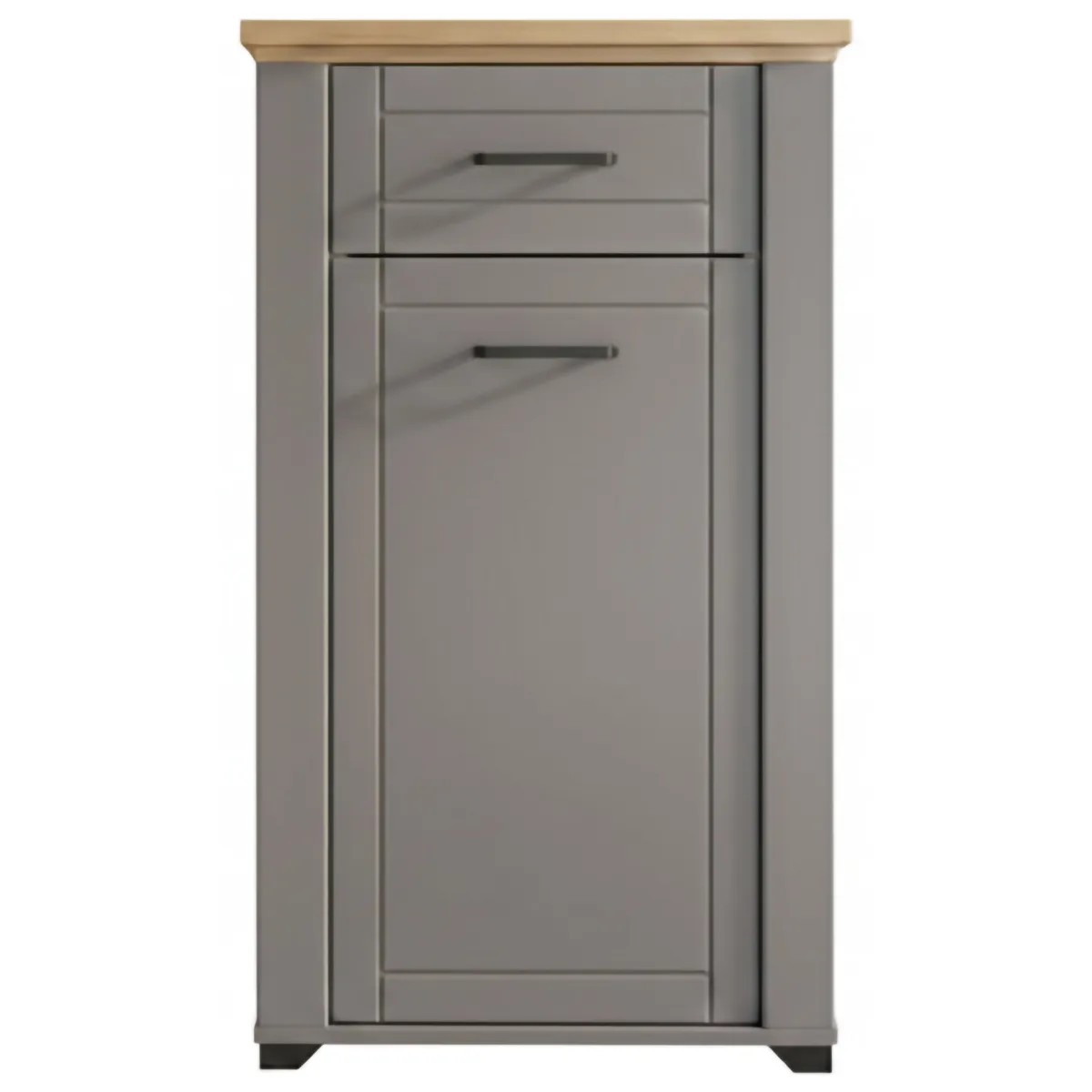 Mobili Da Ingresso > Dmora Mobile da Ingresso Grigio Marrone Rovere un Cassetto 2 Ripiani 60.5x41x105h cm, Un'anta - Rogeno Marrone, Grigio Rovere