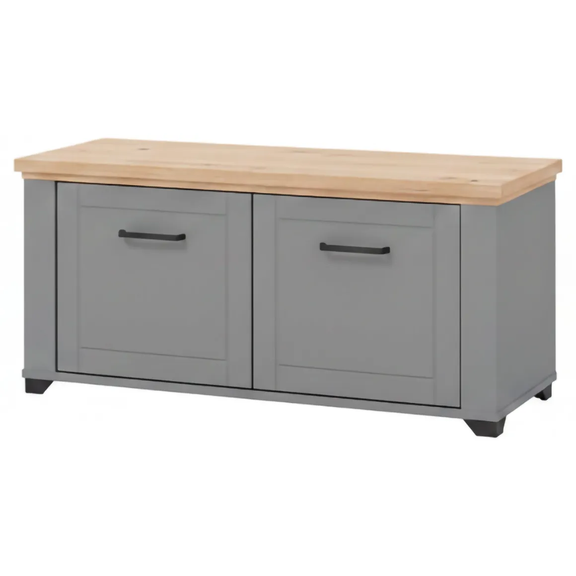 Mobile da Ingresso Grigio Marrone Rovere un Ripiano 2 Ante 103.5x41x47.5h cm, 2 Vani - Menfi