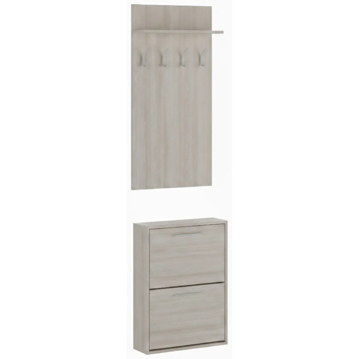 Mobili Da Ingresso > Dmora Mobile da Ingresso Appendiabiti Apertura a Ribalta 54x28x181h cm, 2 Ante - Sestola Marrone Olmo
