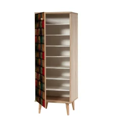 Mobili Da Ingresso|Ingresso > Dmora Mobile da Ingresso Marrone Quercia Nero Antracite 16 Paia Cassetti 50x38x135h cm, 7 Ripiani - Podgorica Nero Antracite, Marrone Quercia