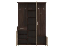 Mobili Da Ingresso > Dmora Mobile da Ingresso Marrone Rovere Marrone Rovere Specchio Incluso 2 Ripiani 105x30x85h cm, Modulabile - Gazzuolo Marrone Rovere, Marrone Rovere