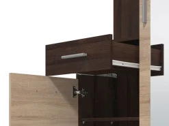 Mobili Da Ingresso > Dmora Mobile da Ingresso Marrone Rovere Marrone Rovere Specchio Incluso 2 Ripiani 105x30x85h cm, Modulabile - Gazzuolo Marrone Rovere, Marrone Rovere