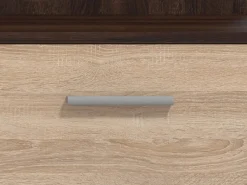 Mobili Da Ingresso > Dmora Mobile da Ingresso Marrone Rovere Marrone Rovere Specchio Incluso 2 Ripiani 105x30x85h cm, Modulabile - Gazzuolo Marrone Rovere, Marrone Rovere