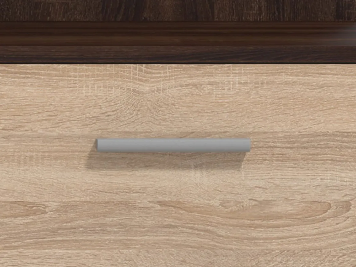 Mobili Da Ingresso > Dmora Mobile da Ingresso Marrone Rovere Marrone Rovere Specchio Incluso 2 Ripiani 105x30x85h cm, Modulabile - Gazzuolo Marrone Rovere, Marrone Rovere