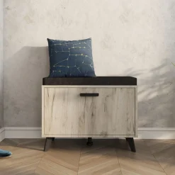 Mobili Da Ingresso > Dmora Mobile da Ingresso Marrone Rovere Nodi Beige 6 Paia 7 Ripiani 74x33x183h cm, Appendiabiti - Formigaro Beige, Marrone Rovere Nodi