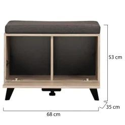Mobili Da Ingresso > Dmora Mobile da Ingresso Marrone Rovere Nodi Beige 6 Paia 7 Ripiani 74x33x183h cm, Appendiabiti - Formigaro Beige, Marrone Rovere Nodi
