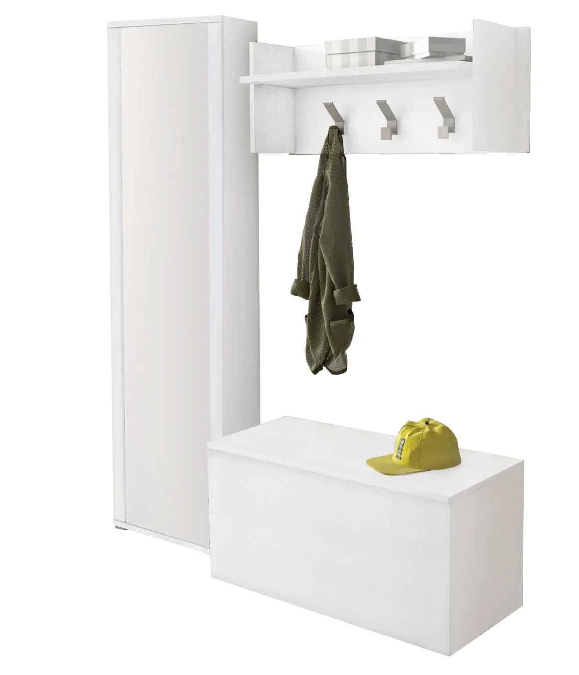 Mobile da ingresso sospeso 2 ante bianco 90x45h cm - Tanzanite