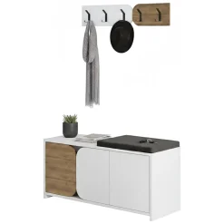 Mobili Da Ingresso|Ingresso > Dmora Mobile da ingresso sospeso antracite lucido 50x140h cm - Etesia Nero Antracite lucido