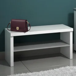 Mobile da ingresso sospeso bianco lucido e antracite 80x40h cm - Trivia