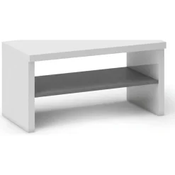 Mobile da ingresso sospeso bianco lucido e antracite 80x40h cm - Trivia