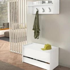 Mobili Da Ingresso|Ingresso > Dmora Mobile da ingresso sospeso con cassetto 90x46h cm - Actinolite Bianco
