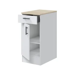 Mobili Dispensa > Dmora Mobile dispensa 40x90h cm bianco e rovere - Orvia Marrone, Bianco Rovere