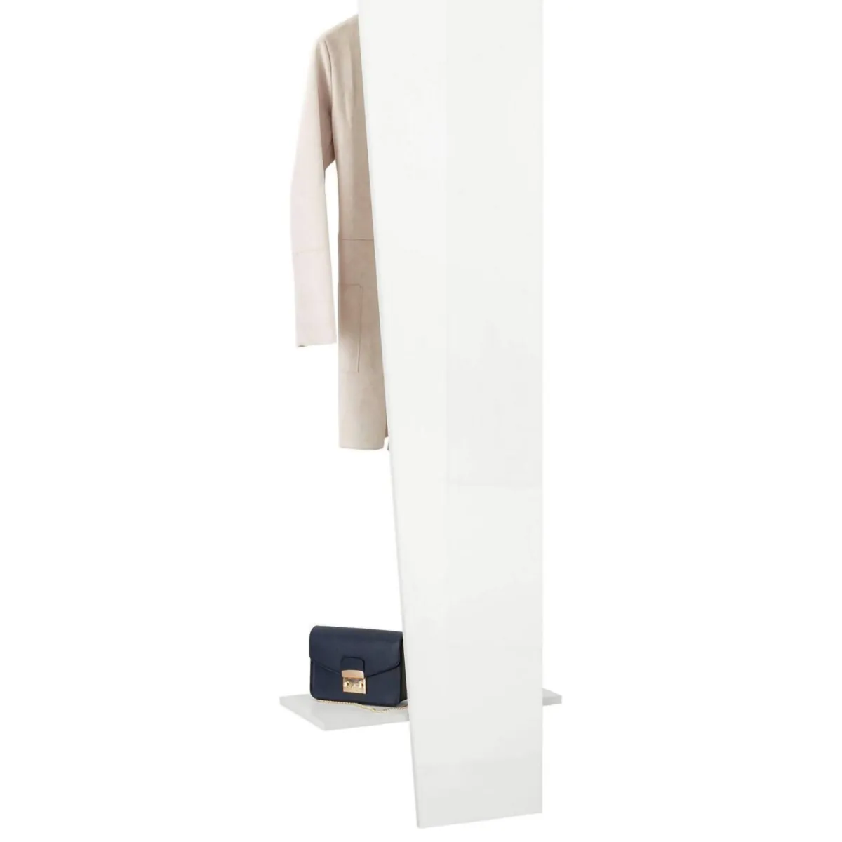 Mobili Da Ingresso|Ingresso > Dmora Mobile ingresso a muro moderno 50x200h cm - Allinko Bianco Lucido