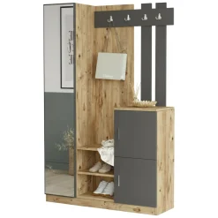Mobile ingresso 2 ante quercia e antracite 113x179h cm - Arco