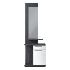 Ingresso > Dmora Mobile ingresso con cassetto bianco e grigio cenere 61x186h cm - Axell Grigio, Bianco Cenere