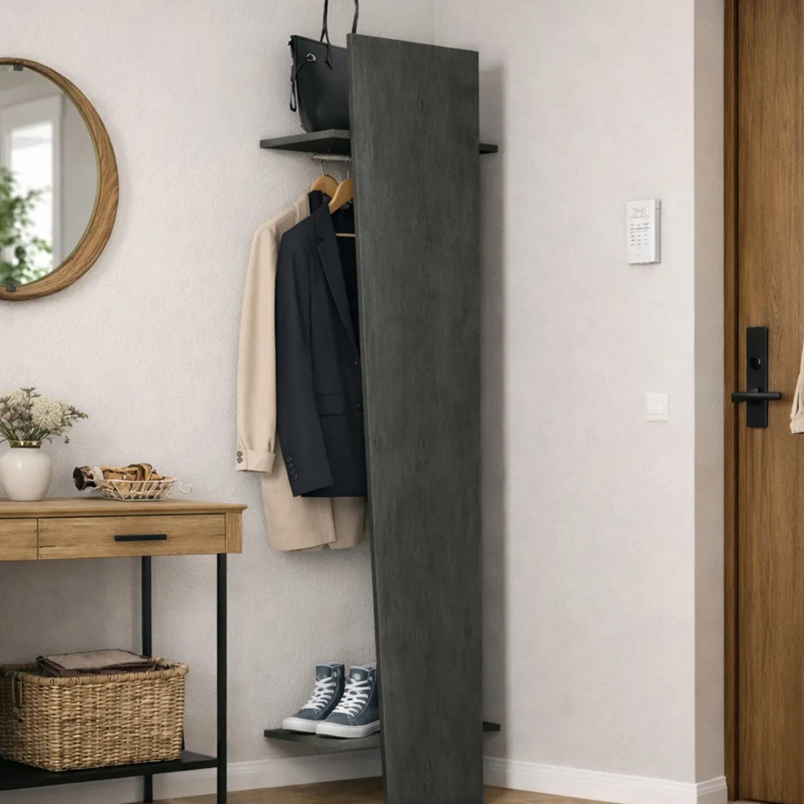 Mobile ingresso da parete antracite 50x200h cm - Allinko