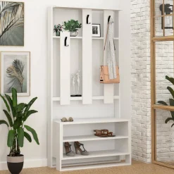 Mobile ingresso elegante da parete bianco 90x180h cm - Toraji