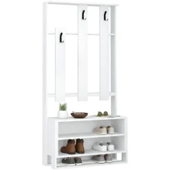 Mobile ingresso elegante da parete bianco 90x180h cm - Toraji