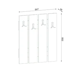 Mobili Da Ingresso > Dmora Mobile ingresso sospeso 64x80h cm - Joachim Bianco