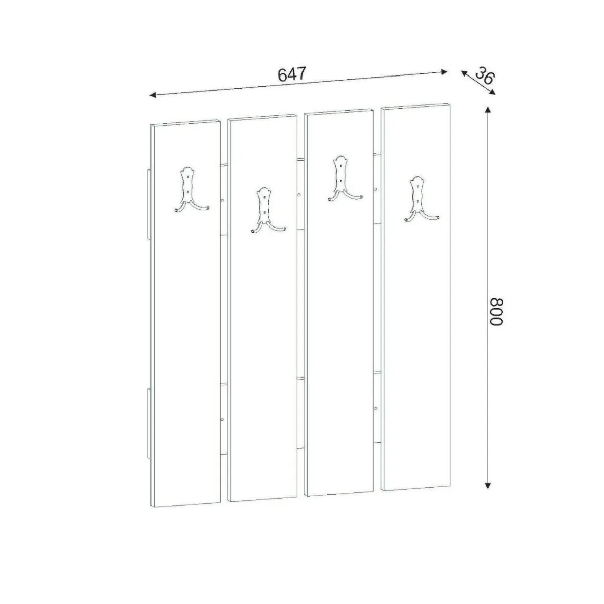 Mobili Da Ingresso > Dmora Mobile ingresso sospeso 64x80h cm - Joachim Bianco
