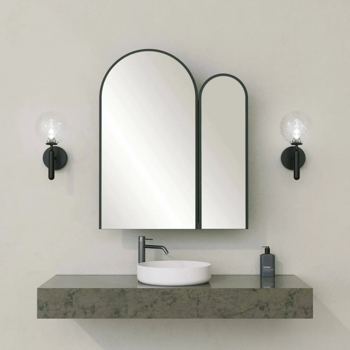 Bagno|Mobili Sottolavabo > Dmora Mobile lavabo 2 ante 50x12x45h cm - Paramaribo Nero