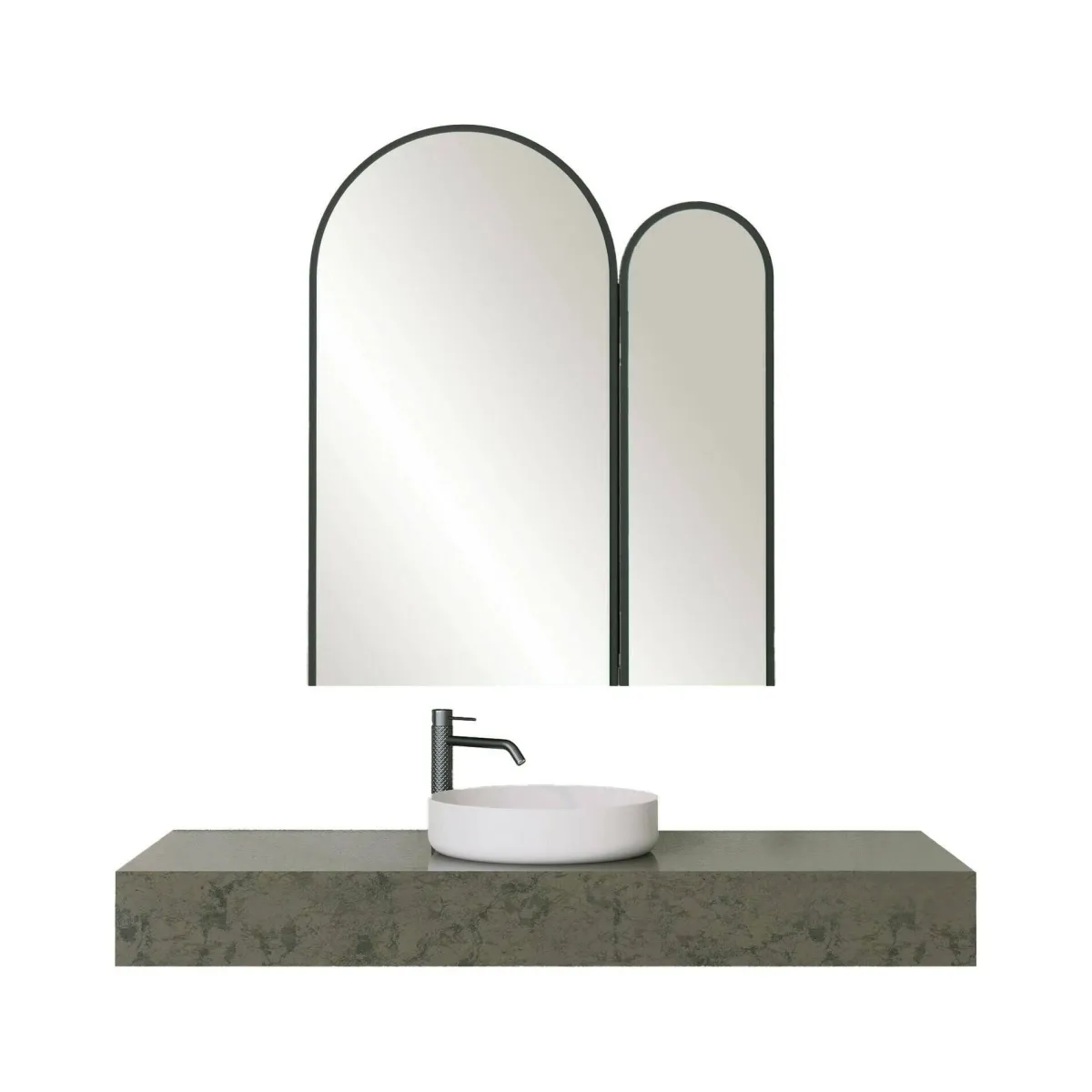 Bagno|Mobili Sottolavabo > Dmora Mobile lavabo 2 ante 50x12x45h cm - Paramaribo Nero