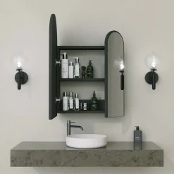 Bagno|Mobili Sottolavabo > Dmora Mobile lavabo 2 ante 50x12x45h cm - Paramaribo Nero