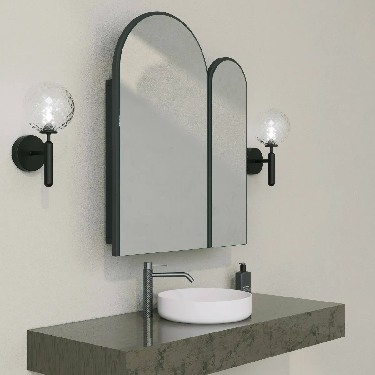 Bagno|Mobili Sottolavabo > Dmora Mobile lavabo 2 ante 50x12x45h cm - Paramaribo Nero
