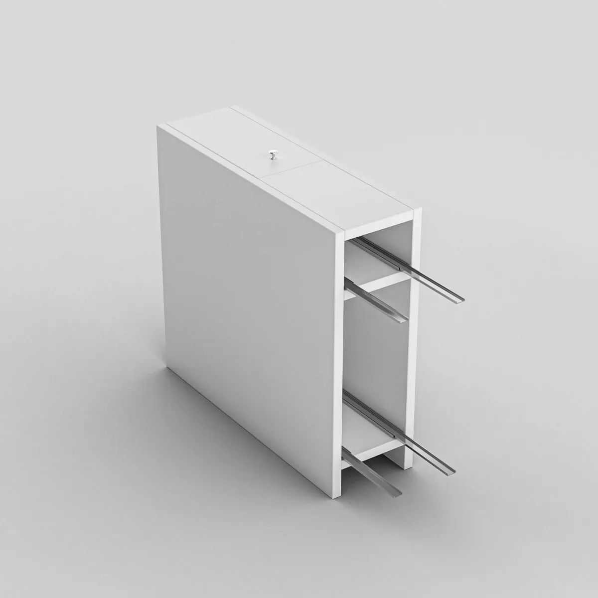 Bagno|Mobili Sottolavabo > Dmora Mobile lavabo 2 cassetti 20x60x55h cm - Isidora Bianco