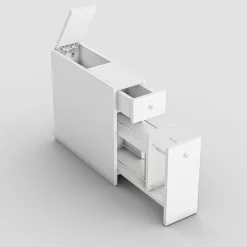 Bagno|Mobili Sottolavabo > Dmora Mobile lavabo 2 cassetti 20x60x55h cm - Isidora Bianco