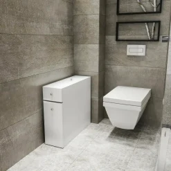 Bagno|Mobili Sottolavabo > Dmora Mobile lavabo 2 cassetti 20x60x55h cm - Isidora Bianco