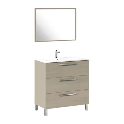 Mobile lavabo 3 cassetti 80x86x45h cm rovere - Elleboro