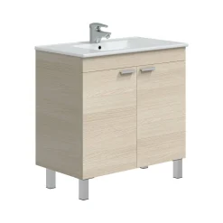 Mobile lavandino 2 ante 80x45x80h cm rovere - Florante