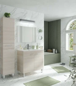 Mobile lavandino 2 ante 80x45x80h cm rovere - Florante