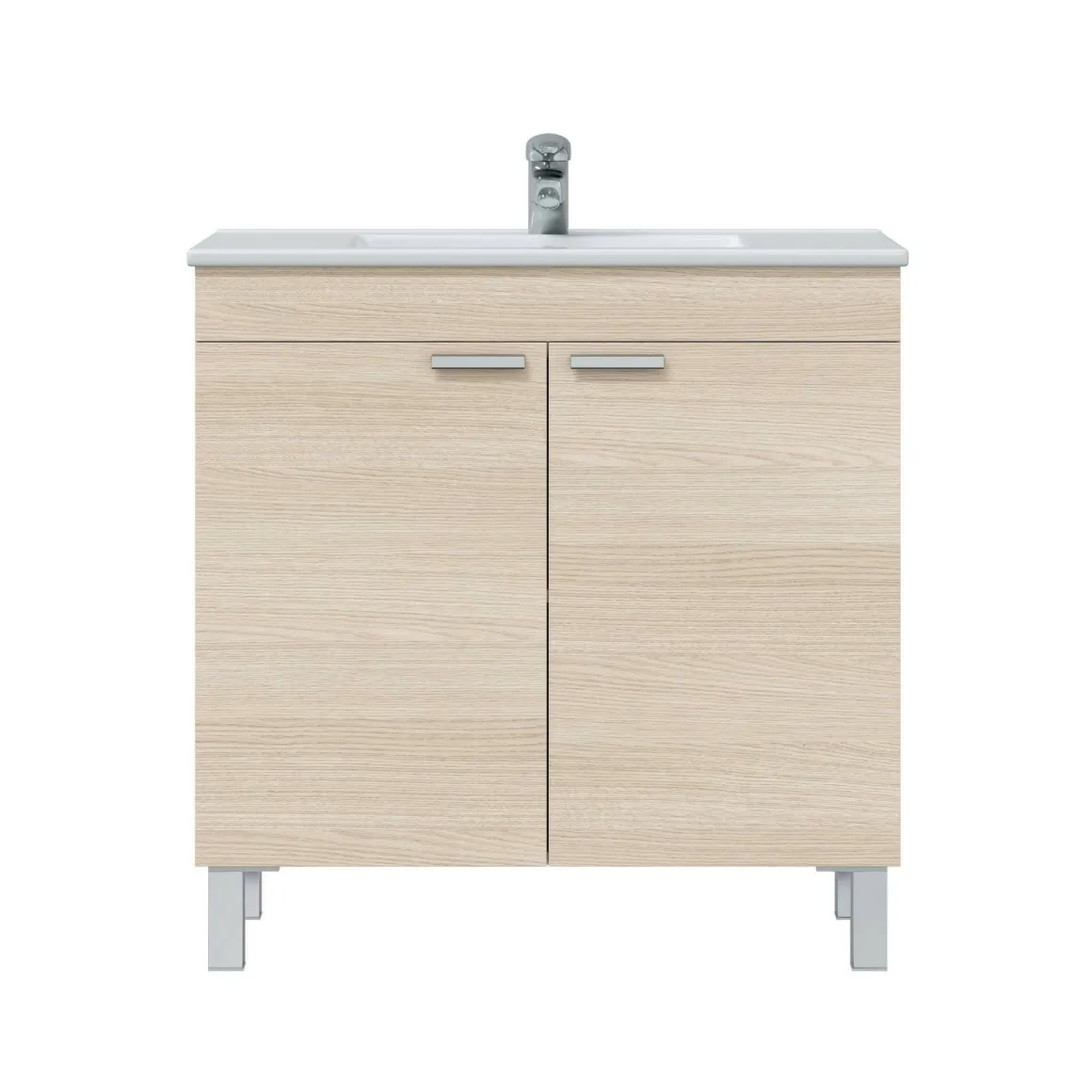 Mobile lavandino 2 ante 80x45x80h cm rovere - Florante