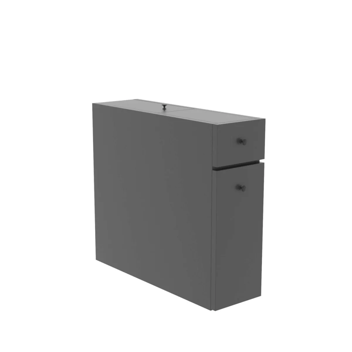 Bagno|Mobili Sottolavabo > Dmora Mobile lavandino 2 cassetti 20x60x55h cm antracite - Isidora Nero Antracite