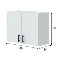 Mobile pensile 2 ante 80x59h cm bianco - Thyra