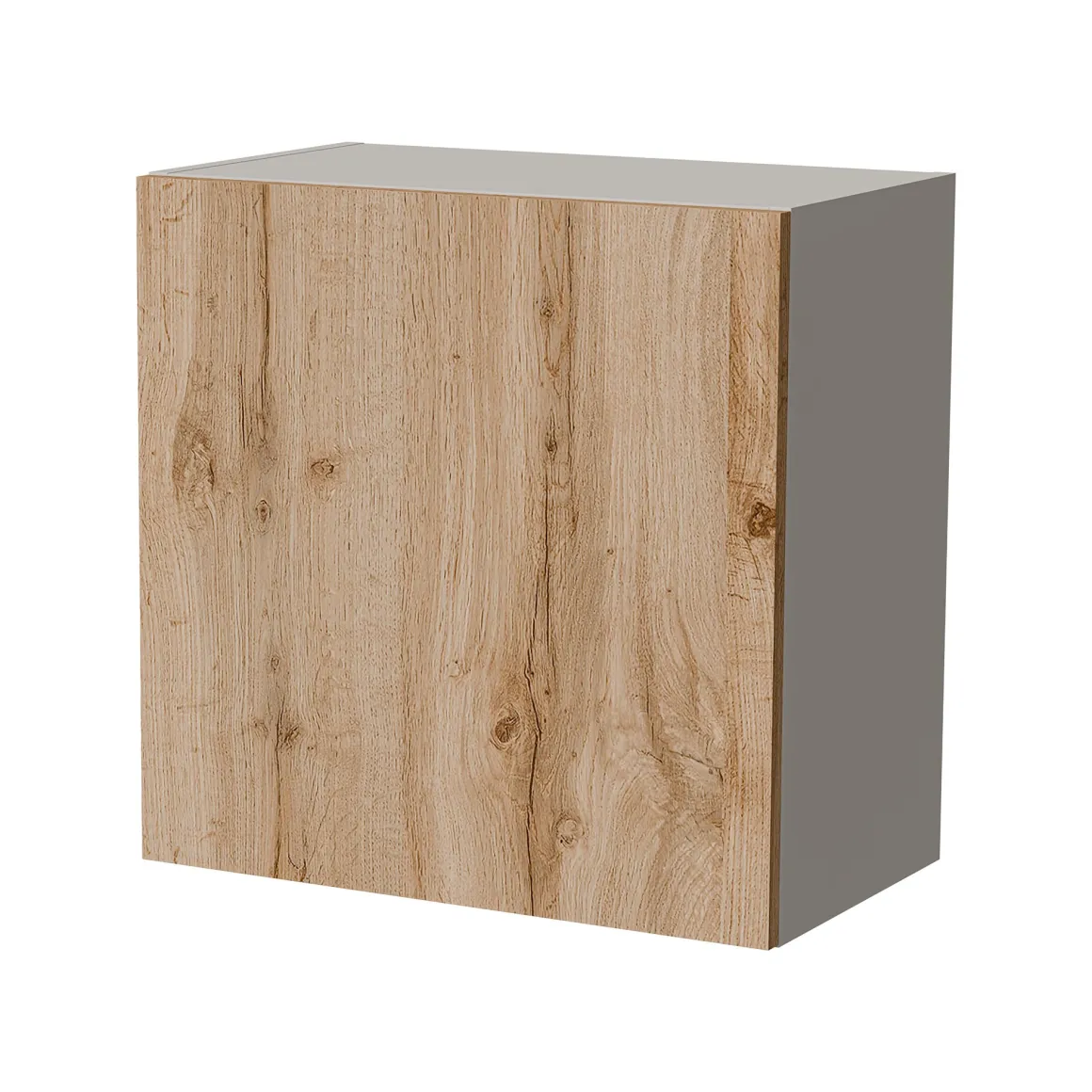 Mobile Pensile Beige Marrone Rovere un Ripiano Modulabile 49.9x50h cm, 2 Vani - Sparone
