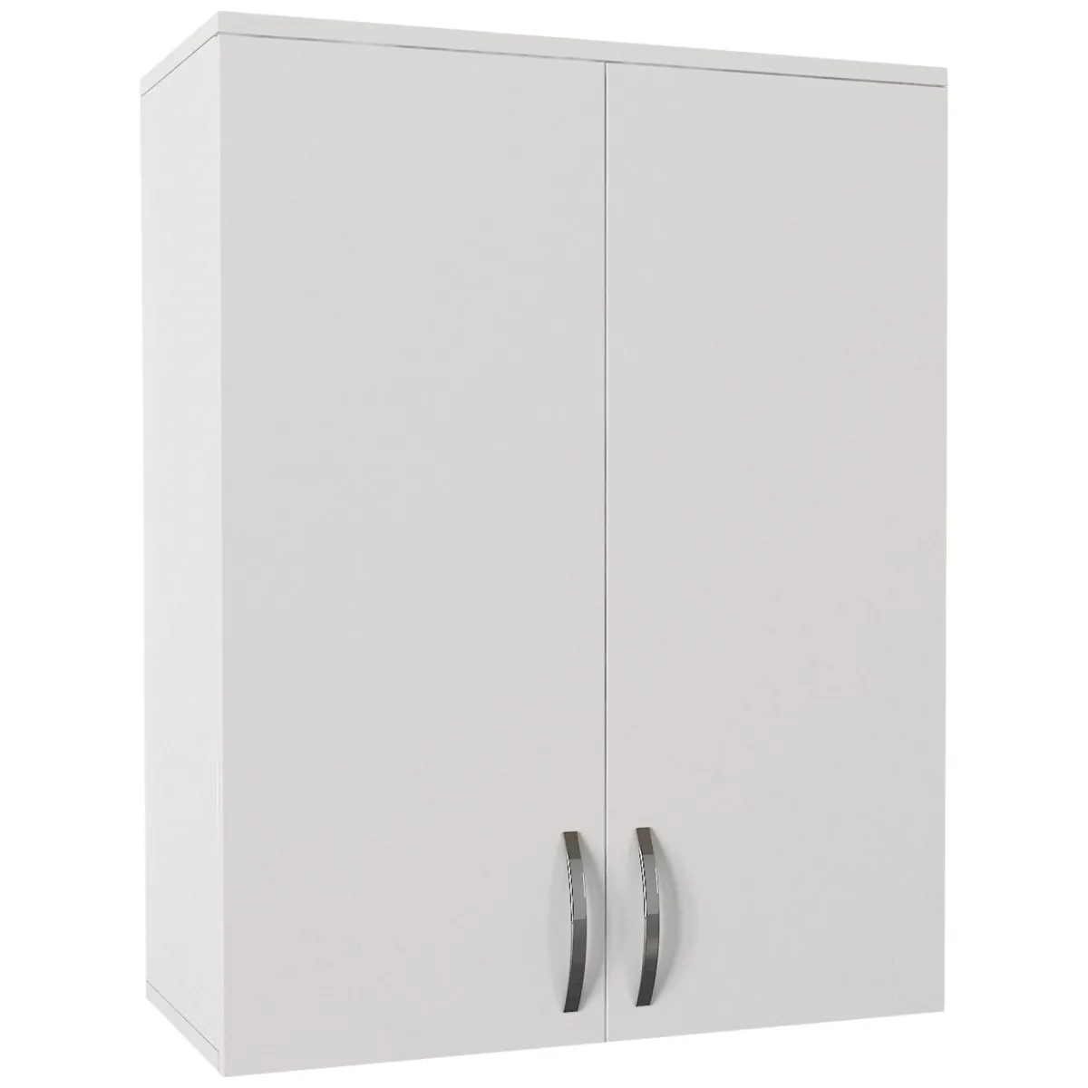 Mensola Bagno|Mobili Pensili > Dmora Mobile Pensile 2 Ripiani 2 Ante 70x90h cm, 3 Vani - Isili Bianco