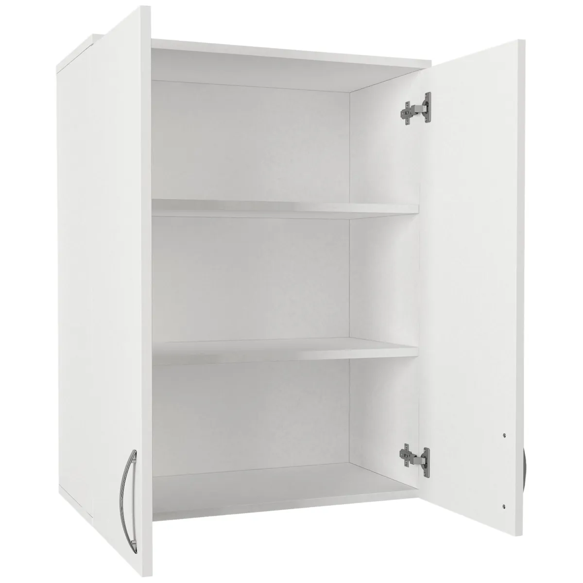 Mensola Bagno|Mobili Pensili > Dmora Mobile Pensile 2 Ripiani 2 Ante 70x90h cm, 3 Vani - Isili Bianco