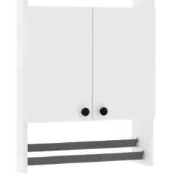 Mobile Pensile Bianco 2 Ripiani Apertura Battente 60x87h cm, 2 Ante - Tanagro